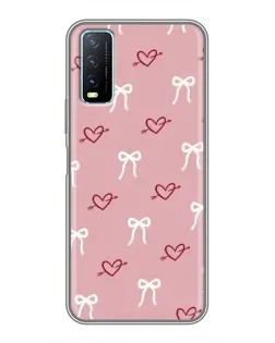 Чехол для Vivo Y20 с картинкой «Сердца и банты» Чехол для Vivo Y20 с картинкой «Сердца и банты»