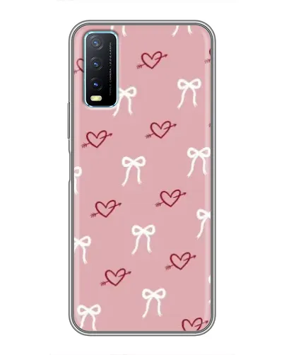 Чехол для Vivo Y20 с картинкой «Сердца и банты» Чехол для Vivo Y20 с картинкой «Сердца и банты»