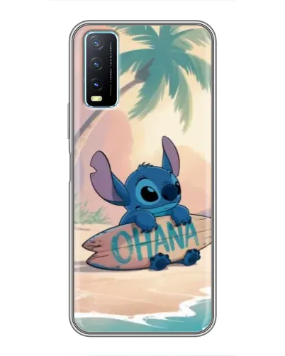 Чехол для Vivo Y20 с картинкой «Стич на серфе»