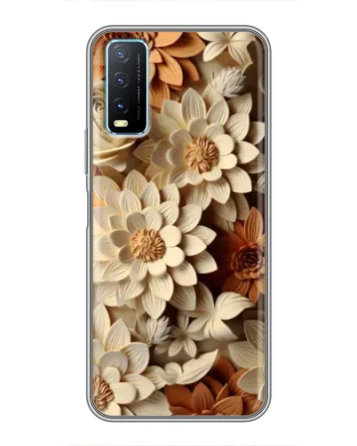 Чехол для Vivo Y20 с картинкой «Бежевый флористический декор» Чехол для Vivo Y20 с картинкой «Бежевый флористический декор»
