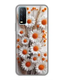 Чехол для Vivo Y20 с картинкой «Белые сухоцветы» Чехол для Vivo Y20 с картинкой «Белые сухоцветы»