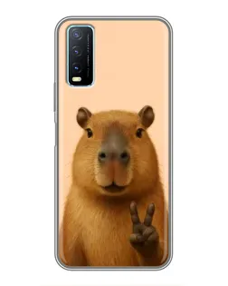 Чехол для Vivo Y20 с картинкой «Капибара виктория» Чехол для Vivo Y20 с картинкой «Капибара виктория»