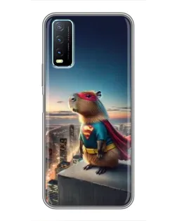 Чехол для Vivo Y20 с картинкой «Капи-мен супергерой» Чехол для Vivo Y20 с картинкой «Капи-мен супергерой»