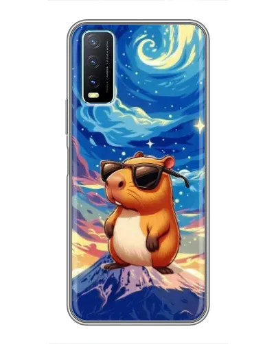 Чехол для Vivo Y20 с картинкой «Капибара Ван Гога»