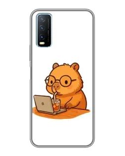 Чехол для Vivo Y20 с картинкой «Капибара с ноутбуком» Чехол для Vivo Y20 с картинкой «Капибара с ноутбуком»