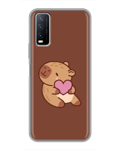 Чехол для Vivo Y20 с картинкой «Капибара с сердцем»