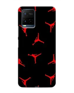 Чехол для Vivo Y21 / Y21s с картинкой «Jordan Red Pattern»