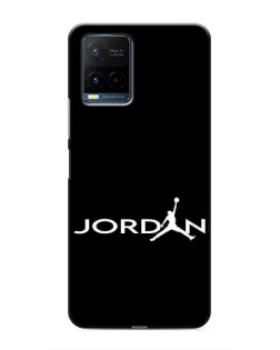 Чехол для Vivo Y21 / Y21s с картинкой «Jordan White Logo»