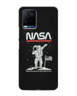 Чехол для Vivo Y21 / Y21s с картинкой «NASA — шагаем по Луне» Чехол для Vivo Y21 / Y21s с картинкой «NASA — шагаем по Луне»