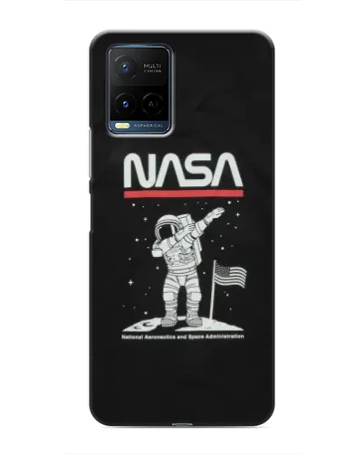 Чехол для Vivo Y21 / Y21s с картинкой «NASA — шагаем по Луне» Чехол для Vivo Y21 / Y21s с картинкой «NASA — шагаем по Луне»