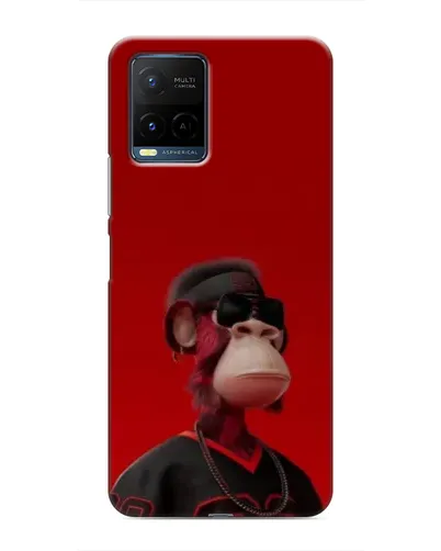 Чехол для Vivo Y21 / Y21s с картинкой «Bored Ape в красном» Чехол для Vivo Y21 / Y21s с картинкой «Bored Ape в красном»