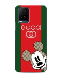 Чехол для Vivo Y21 / Y21s с картинкой «Gucci — полосы и Микки»