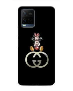 Чехол для Vivo Y21 / Y21s с картинкой «Минни Маус на лого»