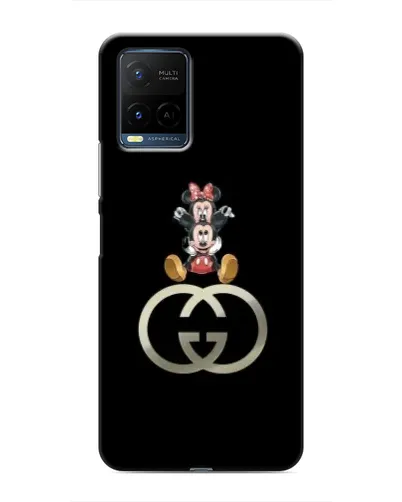 Чехол для Vivo Y21 / Y21s с картинкой «Минни Маус на лого» Чехол для Vivo Y21 / Y21s с картинкой «Минни Маус на лого»