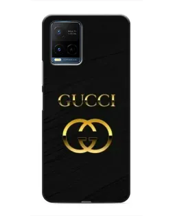 Чехол для Vivo Y21 / Y21s с картинкой «Золотой логотип Gucci»