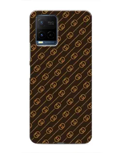 Чехол для Vivo Y21 / Y21s с картинкой «Gucci — золотые диагонали»