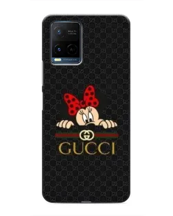 Чехол для Vivo Y21 / Y21s с картинкой «Минни Маус Gucci — черный»