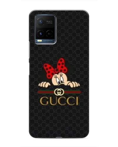 Чехол для Vivo Y21 / Y21s с картинкой «Минни Маус Gucci — черный» Чехол для Vivo Y21 / Y21s с картинкой «Минни Маус Gucci — черный»