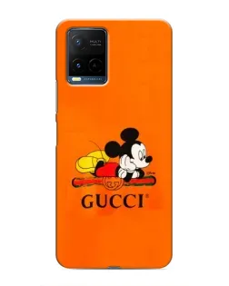 Чехол для Vivo Y21 / Y21s с картинкой «Микки Маус Gucci — оранж»