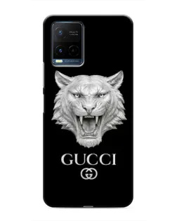 Чехол для Vivo Y21 / Y21s с картинкой «Gucci — серебряный лев»