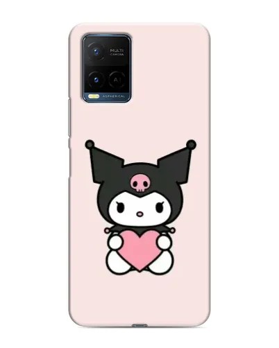 Чехол для Vivo Y21 / Y21s с картинкой «Kuromi и сердце»