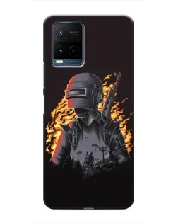 Чехол для Vivo Y21 / Y21s с картинкой «PUBG — огненный силуэт» Чехол для Vivo Y21 / Y21s с картинкой «PUBG — огненный силуэт»