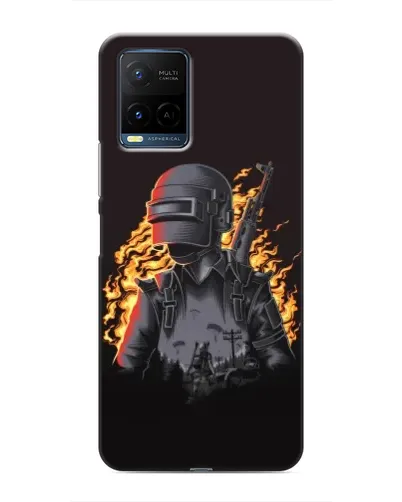 Чехол для Vivo Y21 / Y21s с картинкой «PUBG — огненный силуэт» Чехол для Vivo Y21 / Y21s с картинкой «PUBG — огненный силуэт»