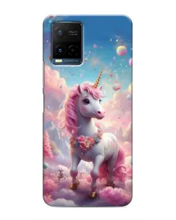 Чехол для Vivo Y21 / Y21s с картинкой «Единорог среди облаков»