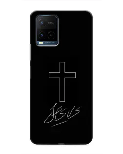 Чехол для Vivo Y21 / Y21s с картинкой «Графический крест Jesus» Чехол для Vivo Y21 / Y21s с картинкой «Графический крест Jesus»