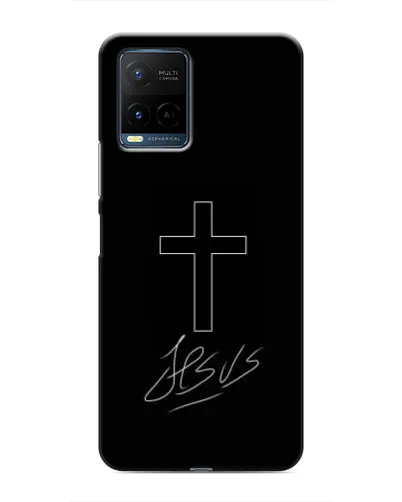 Чехол для Vivo Y21 / Y21s с картинкой «Графический крест Jesus» Чехол для Vivo Y21 / Y21s с картинкой «Графический крест Jesus»
