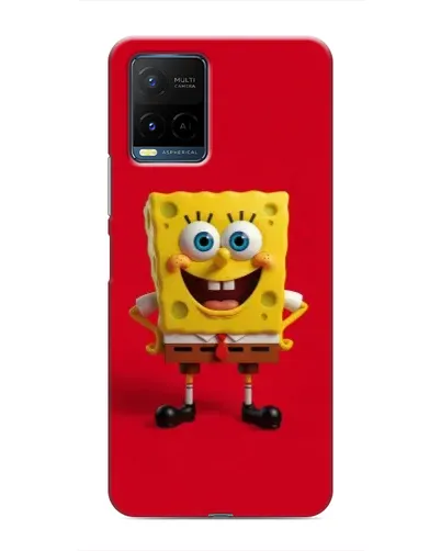 Чехол для Vivo Y21 / Y21s с картинкой «Спанч Боб на красном»