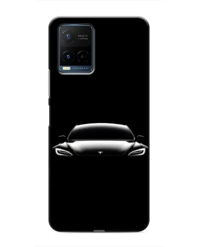 Чехол для Vivo Y21 / Y21s с картинкой «Фары Tesla Night» Чехол для Vivo Y21 / Y21s с картинкой «Фары Tesla Night»