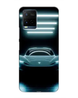 Чехол для Vivo Y21 / Y21s с картинкой «Tesla в неоне» Чехол для Vivo Y21 / Y21s с картинкой «Tesla в неоне»