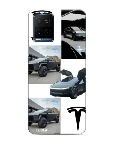 Чехол для Vivo Y21 / Y21s с картинкой «Коллаж Cybertruck Tesla» Чехол для Vivo Y21 / Y21s с картинкой «Коллаж Cybertruck Tesla»