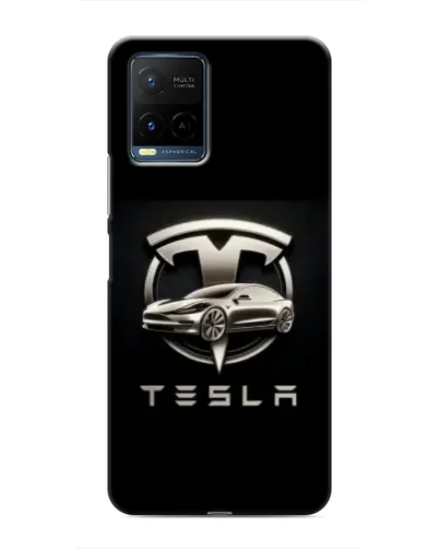Чехол для Vivo Y21 / Y21s с картинкой «Tesla — серебристое авто» Чехол для Vivo Y21 / Y21s с картинкой «Tesla — серебристое авто»