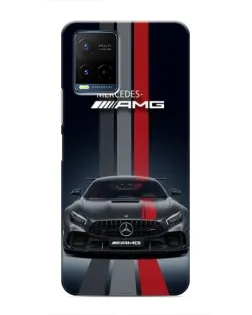 Чехол для Vivo Y21 / Y21s с картинкой «Mercedes — белый карбон»
