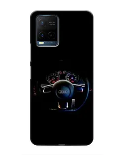 Чехол для Vivo Y21 / Y21s с картинкой «Салон Audi — руль»