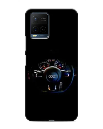 Чехол для Vivo Y21 / Y21s с картинкой «Салон Audi — руль»