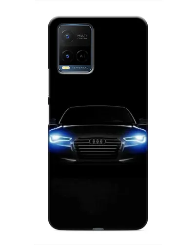 Чехол для Vivo Y21 / Y21s с картинкой «Audi в неоне»