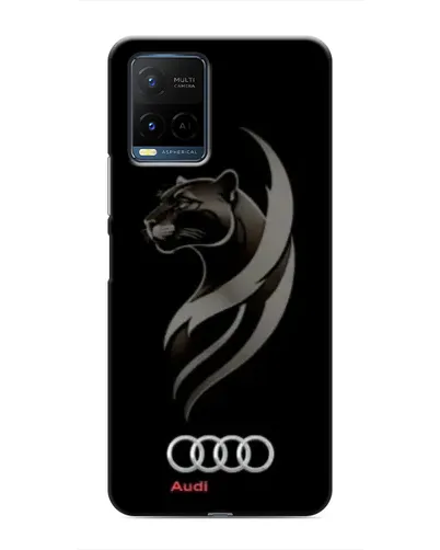 Чехол для Vivo Y21 / Y21s с картинкой «Графика — пантера и Audi»