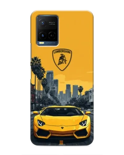 Чехол для Vivo Y21 / Y21s с картинкой «Желтый Lamborghini город» Чехол для Vivo Y21 / Y21s с картинкой «Желтый Lamborghini город»