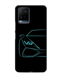 Чехол для Vivo Y21 / Y21s с картинкой «Голубой силуэт Lamborghini» Чехол для Vivo Y21 / Y21s с картинкой «Голубой силуэт Lamborghini»