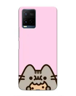 Чехол для Vivo Y21 / Y21s с картинкой «Pusheen и печенье»