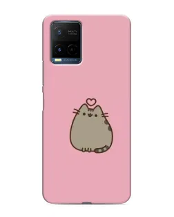 Чехол для Vivo Y21 / Y21s с картинкой «Pusheen сердце»