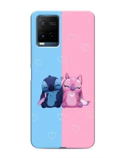 Чехол для Vivo Y21 / Y21s с картинкой «Stitch и Angel Love»