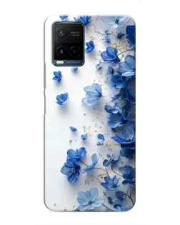 Чехол для Vivo Y21 / Y21s с картинкой «Голубой цветочный каскад» Чехол для Vivo Y21 / Y21s с картинкой «Голубой цветочный каскад»