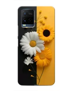 Чехол для Vivo Y21 / Y21s с картинкой «Подсолнух и ромашка» Чехол для Vivo Y21 / Y21s с картинкой «Подсолнух и ромашка»