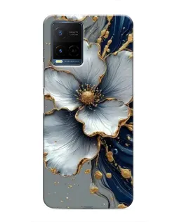 Чехол для Vivo Y21 / Y21s с картинкой «Белый цветок и золотой флюид» Чехол для Vivo Y21 / Y21s с картинкой «Белый цветок и золотой флюид»