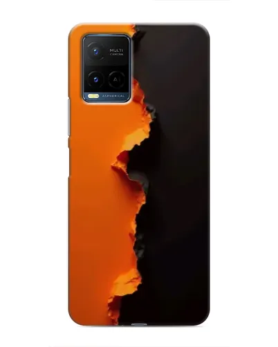 Чехол для Vivo Y21 / Y21s с картинкой «Оранжевый разлом»