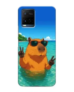 Чехол для Vivo Y21 / Y21s с картинкой «Морская капибара» Чехол для Vivo Y21 / Y21s с картинкой «Морская капибара»